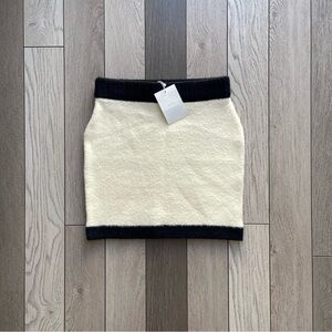 OAK + FORT FUZZY COLOUR BLOCK MINI SKIRT